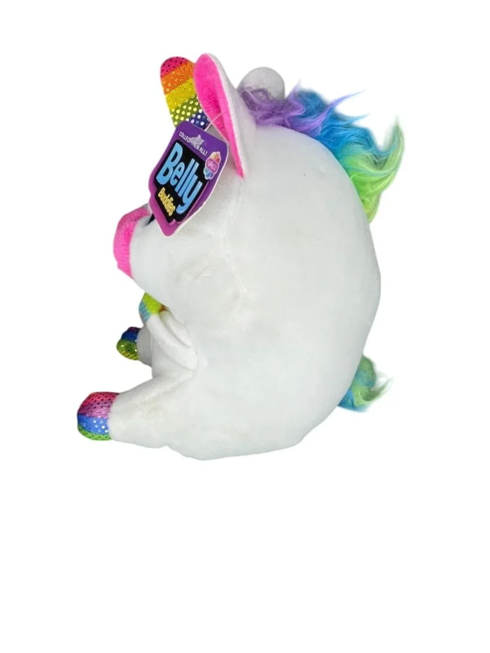 Belly Buddies Rainbow Unicorn Plush Toy 8